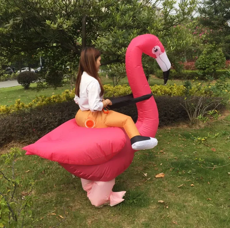 Aufblasbares Flamingo-Kostüm