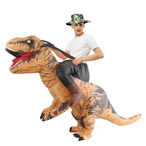 Aufblasbares T-Rex-Kostüm braun