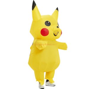 Aufblasbares Pikachu-Kostüm.