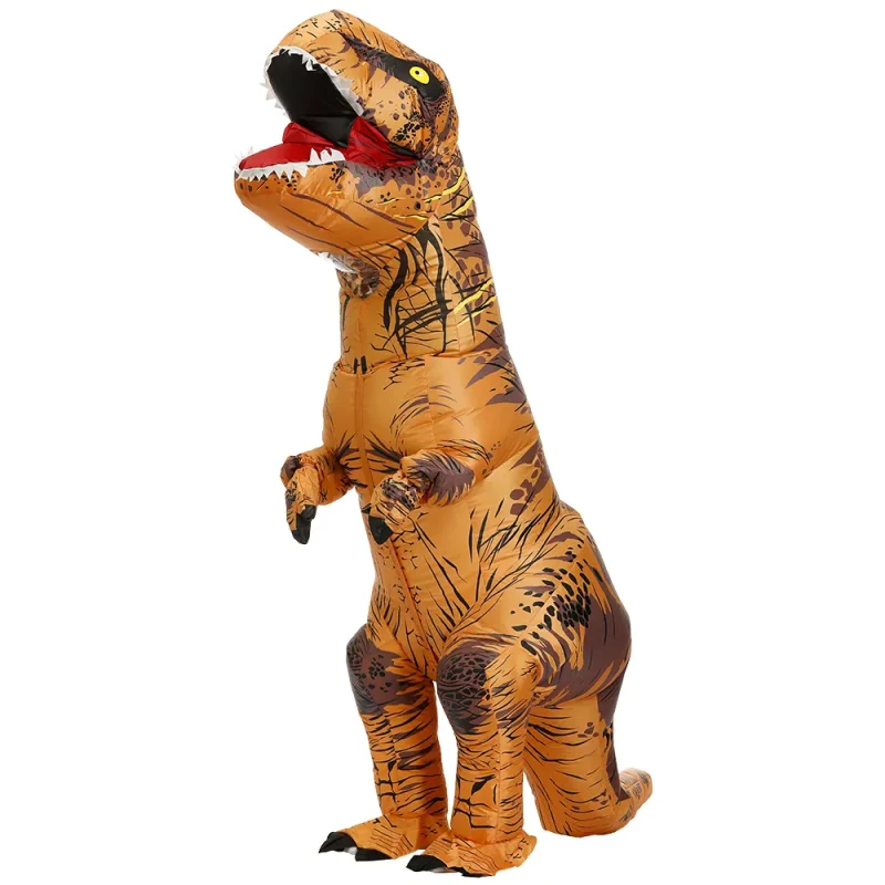 Aufblasbares Kostüm Dinosaurier T-Rex braun
