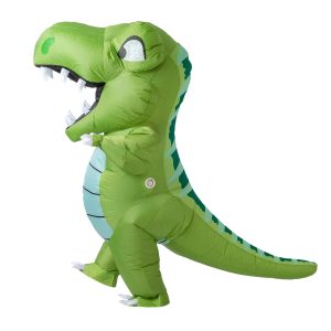 Aufblasbares Kostüm Dinosaurier pokemon grün