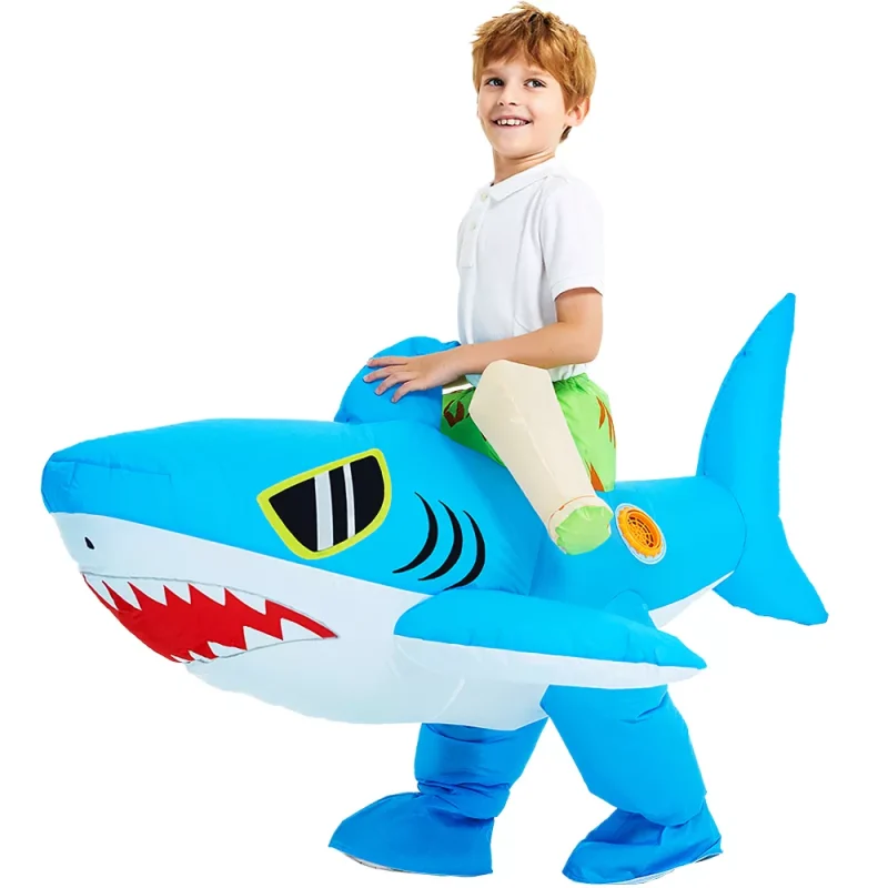 Aufblasbares Hai-Kostüm Kind